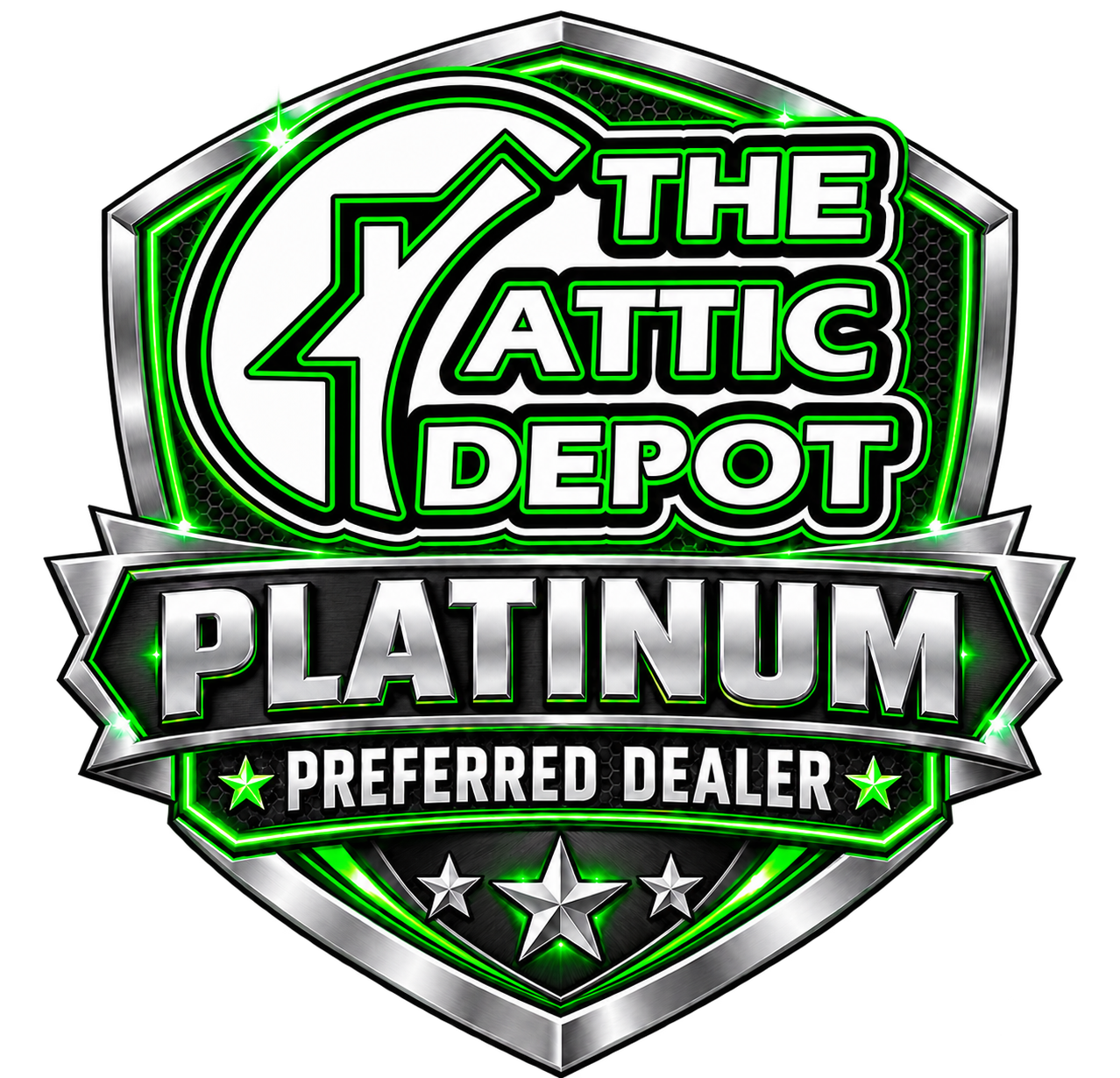 The Attic Depot Platinum Preferred Dealer badge