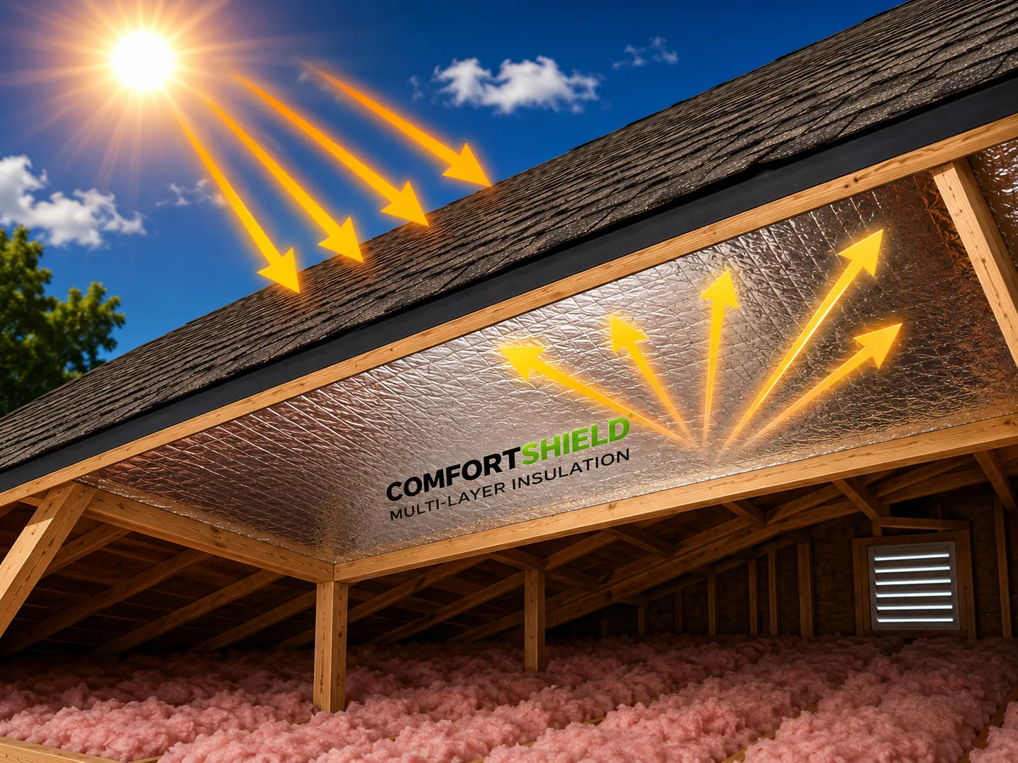 comfort shield mli reflects radiant heat